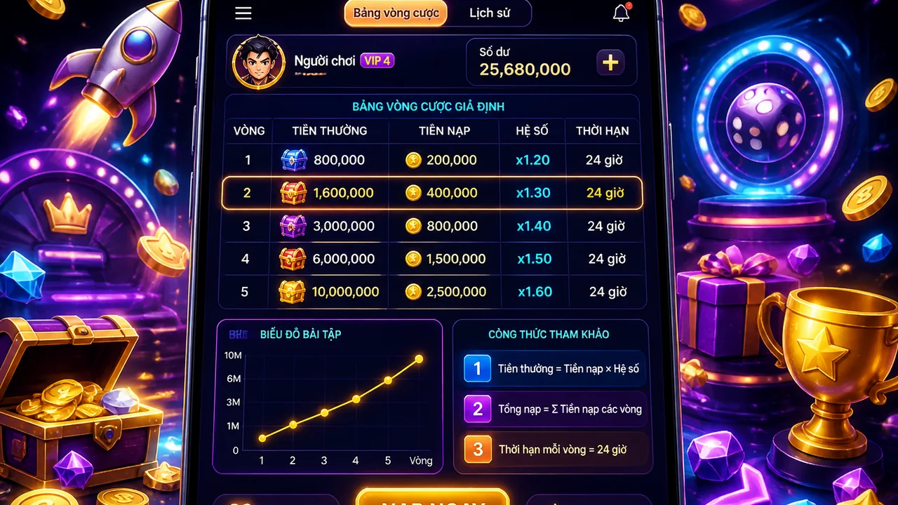 Hiểu vòng cược qua bài tập dễ nhớ: cách tính khuyến mãi F8bet trên điện thoại